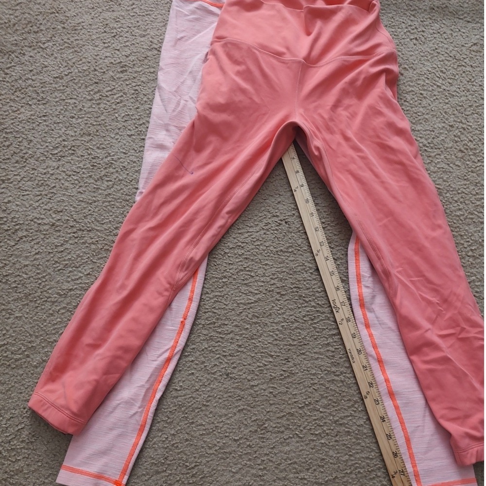Lululemon Align High Rise Crop Leggings Peach Pink Size 4